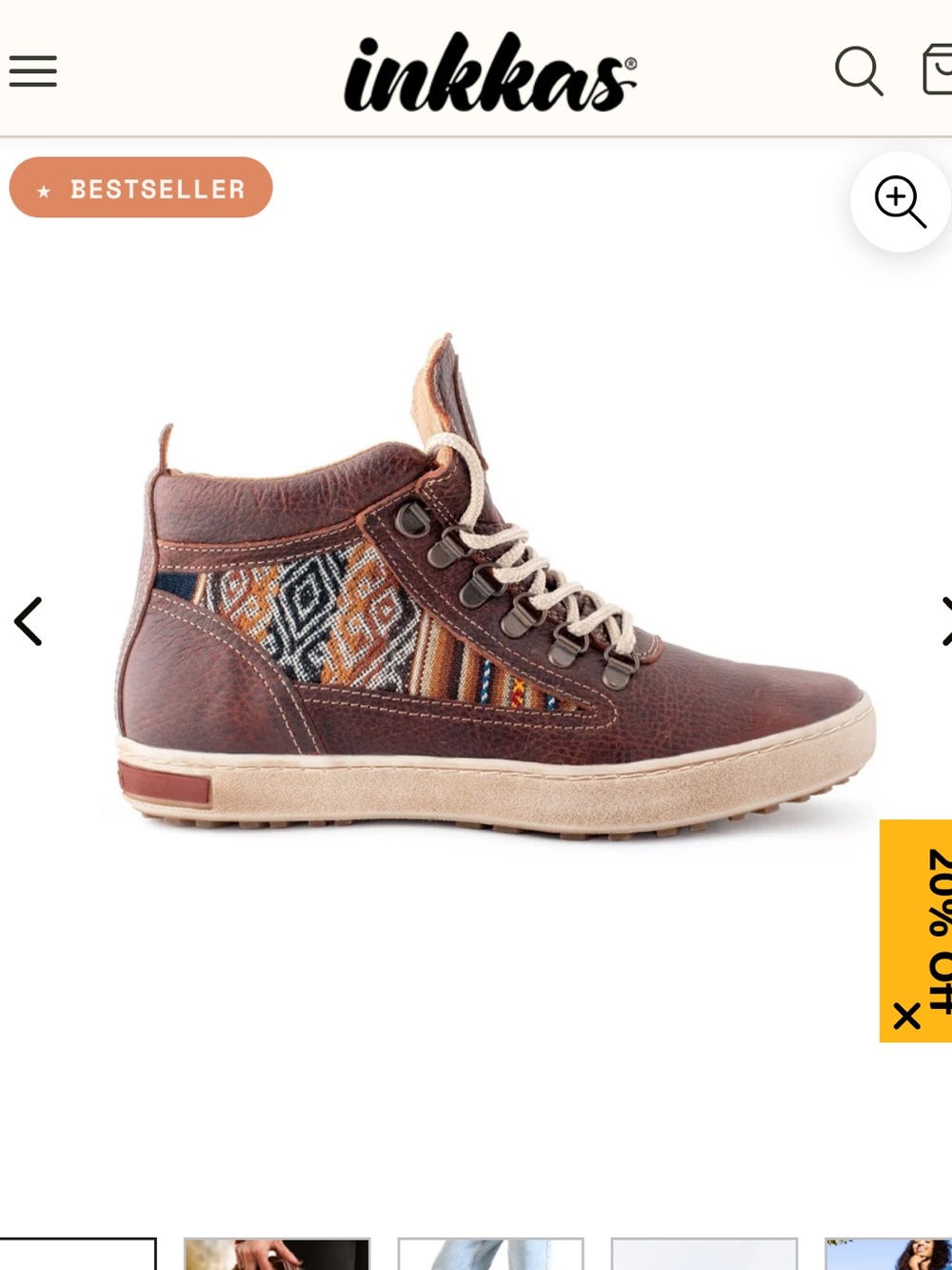Never worn, New in Box Inkka Leather Camping Boot Textile Size 10